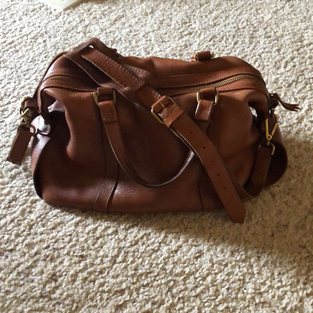 Madewell Glasgow satchel English saddle brown